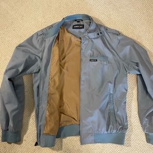 Members Only Classic Iconic Racer Jacket (Light Blue/Gold)